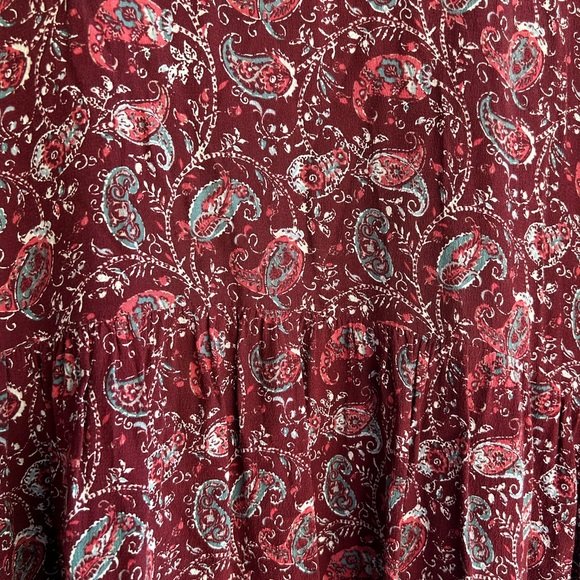 Garnet Hill dress maroon paisley plus Sz 18 - Picture 4 of 4